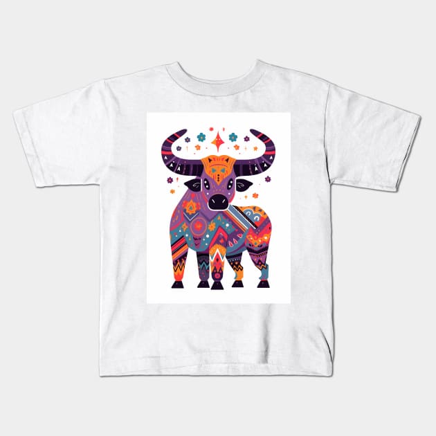 Celestial Taurus Zodiac Design Kids T-Shirt by saveasART